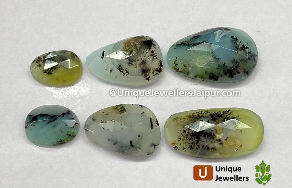 Blue Opal Peru Rose Cut Slices